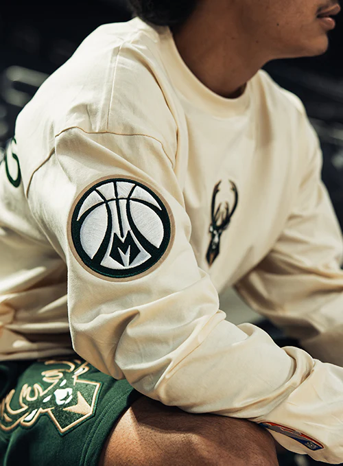 Pro Standard Living Large Milwaukee Bucks Drop Shoulder Long Sleeve T-Shirt - Image 4