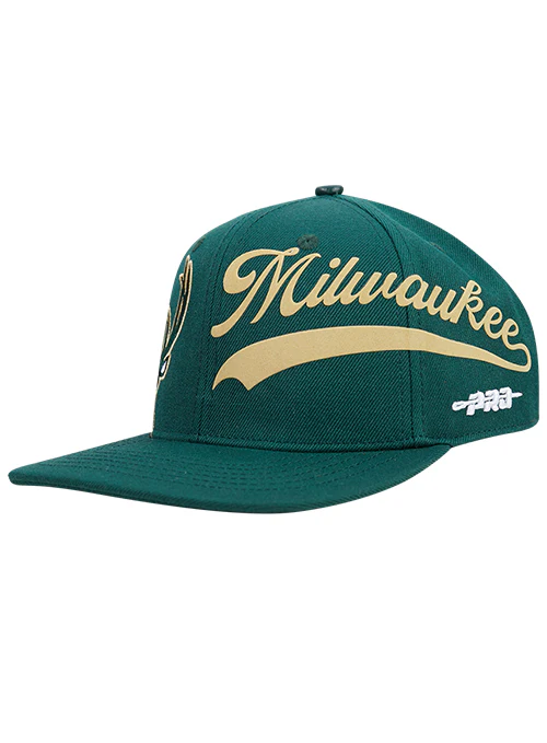Pro Standard Living Large Green Milwaukee Bucks Snapback Hat