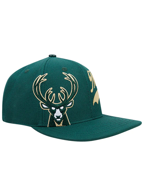 Pro Standard Living Large Green Milwaukee Bucks Snapback Hat - Image 2
