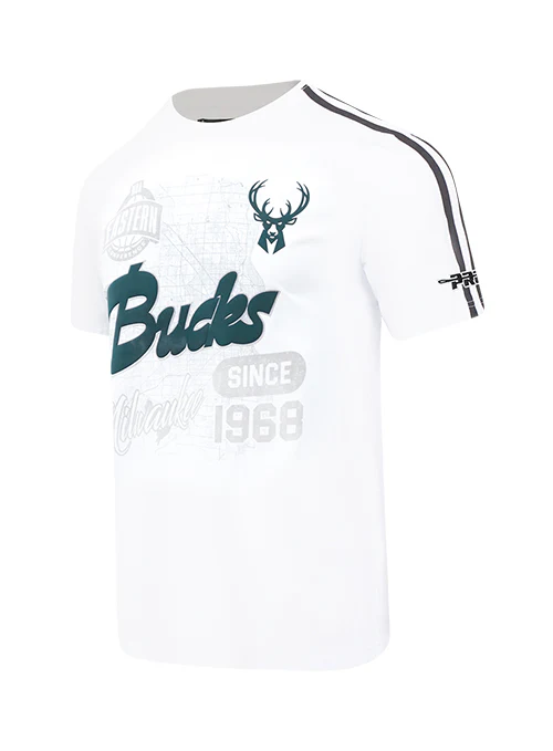 Pro Standard Mapped Out Milwaukee Bucks T-Shirt - Image 3