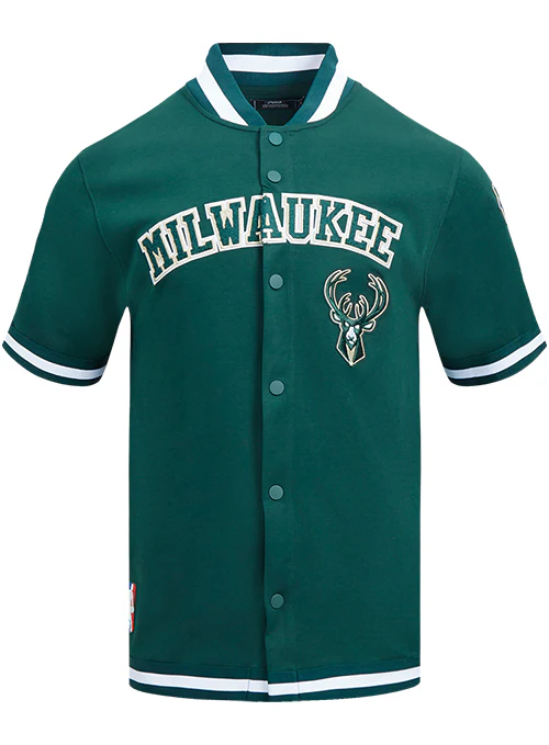 Pro Standard Green Milwaukee Bucks Short Sleeve Jacket