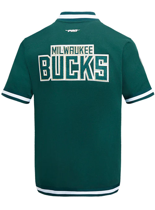 Pro Standard Green Milwaukee Bucks Short Sleeve Jacket - Image 2