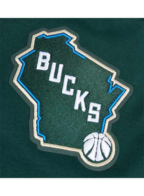 Pro Standard Green Milwaukee Bucks Short Sleeve Jacket - Image 5