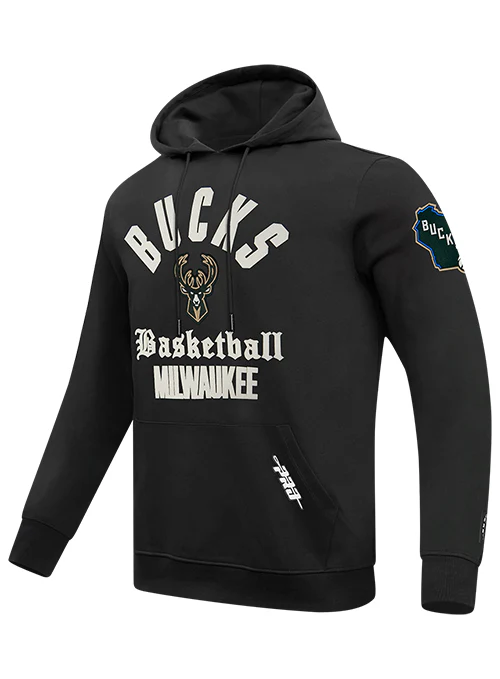 Pro Standard Modern Original Black Milwaukee Bucks Hooded Sweatshirt - Image 3