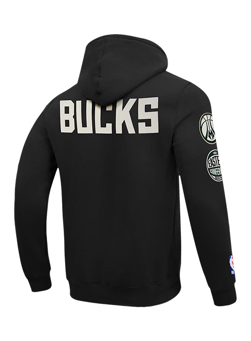 Pro Standard Modern Original Black Milwaukee Bucks Hooded Sweatshirt - Image 4