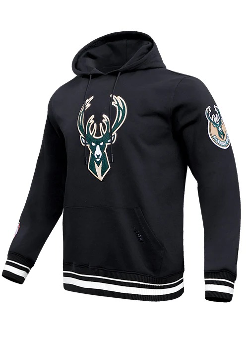 Pro Standard Retro Classic Milwaukee Bucks Hooded Sweatshirt - Image 3