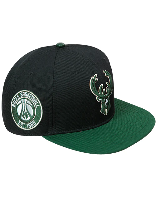 Pro Standard Retro Classic Milwaukee Bucks Snapback Hat - Image 2
