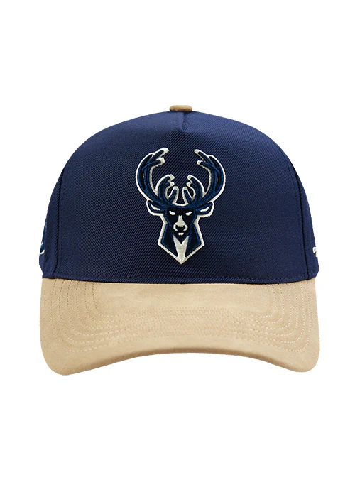 Pro Standard Signature Suede Navy Milwaukee Bucks Adjustable Hat - Image 3