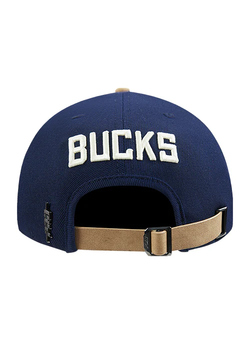 Pro Standard Signature Suede Navy Milwaukee Bucks Adjustable Hat - Image 5
