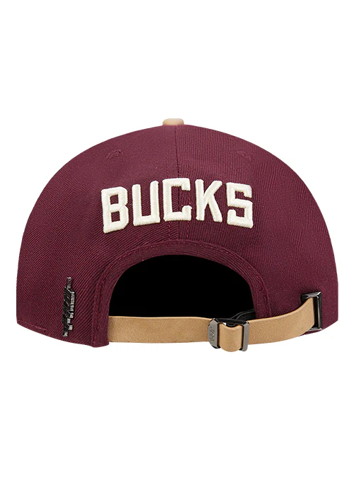 Pro Standard Signature Suede Maroon Milwaukee Bucks Adjustable Hat - Image 4