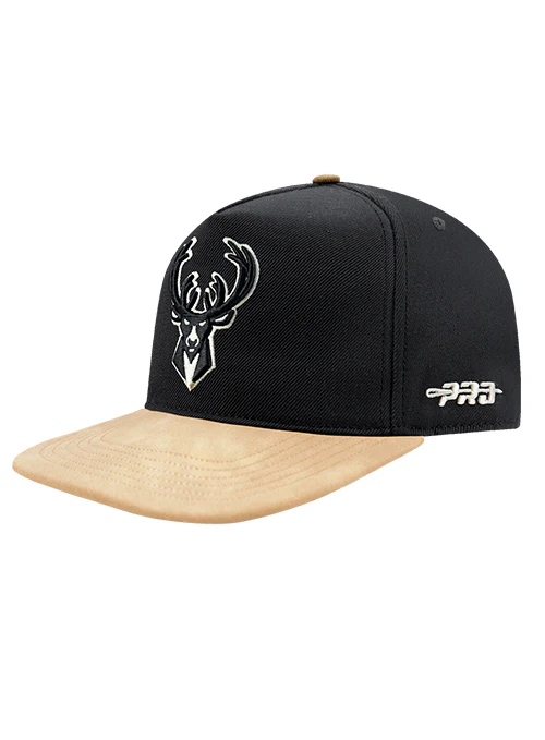 Pro Standard Signature Suede Black Milwaukee Bucks Snapback Hat