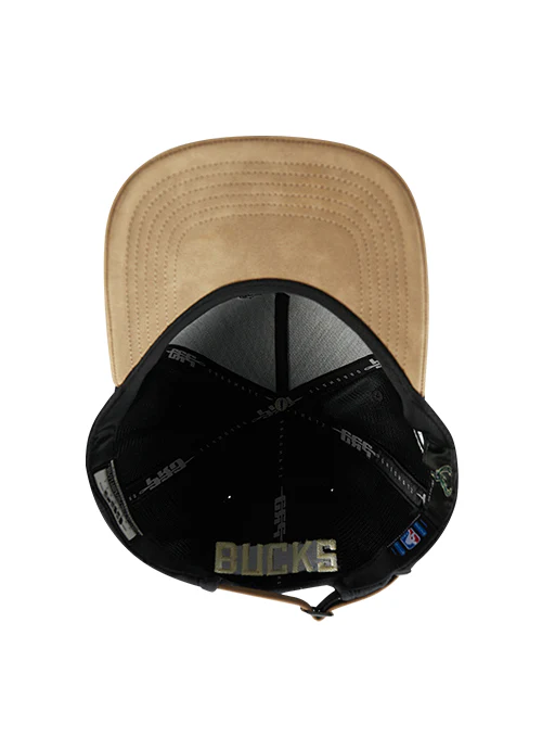 Pro Standard Signature Suede Black Milwaukee Bucks Snapback Hat - Image 5