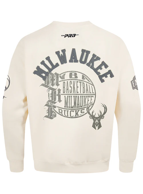 Pro Standard Street Team Milwaukee Bucks Drop Shoulder Crewneck Sweatshirt - Image 2