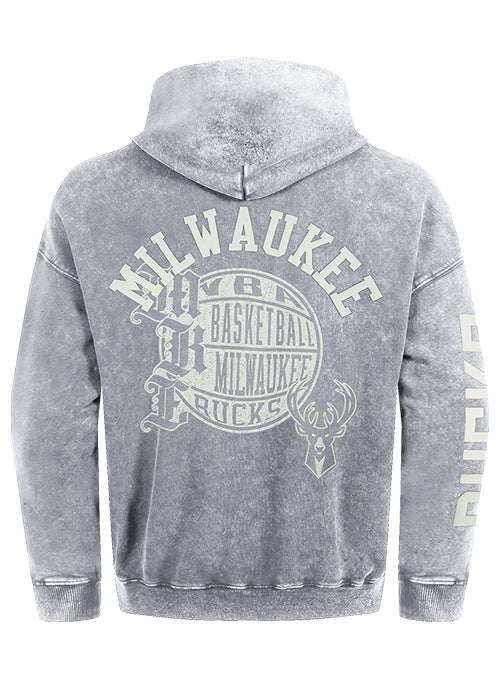 Pro Standard Street Team Milwaukee Bucks Drop Shoulder Hooded Sweatshirt - Image 2