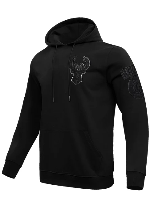 Pro Standard Triple Black Milwaukee Bucks Hooded Sweatshirt