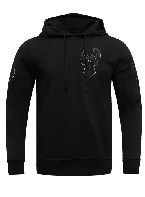 Pro Standard Triple Black Milwaukee Bucks Hooded Sweatshirt - Image 3