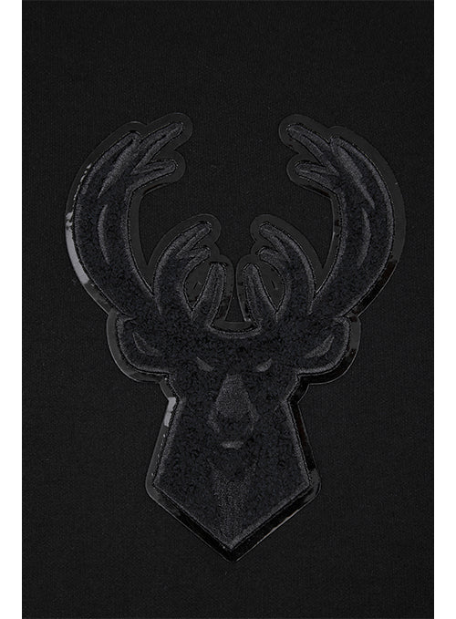 Pro Standard Triple Black Milwaukee Bucks Hooded Sweatshirt - Image 5