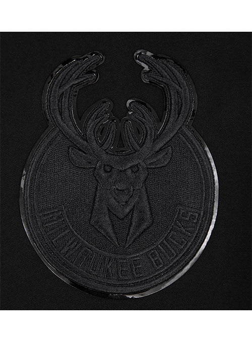 Pro Standard Triple Black Milwaukee Bucks Hooded Sweatshirt - Image 6