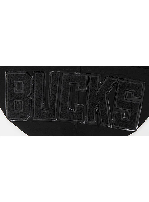 Pro Standard Triple Black Milwaukee Bucks Hooded Sweatshirt - Image 7