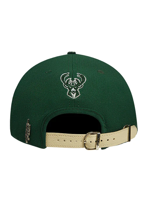 Pro Standard Typetallic Milwaukee Bucks Strapback Hat - Image 4