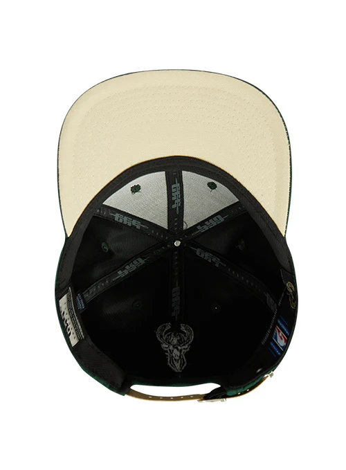 Pro Standard Typetallic Milwaukee Bucks Strapback Hat - Image 5