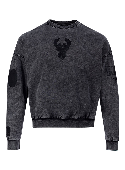 Pro Standard Vanguard Washed Milwaukee Bucks Crewneck Sweatshirt