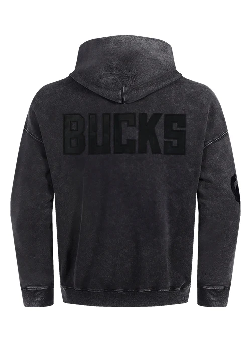 Pro Standard Vanguard Washed Milwaukee Bucks Hooded Sweatshirt - Image 4