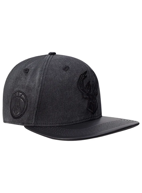 Pro Standard Vanguard Washed Milwaukee Bucks Snapback Hat - Image 2