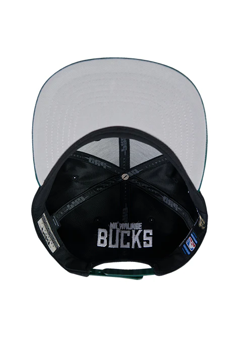 Pro Standard Vision Milwaukee Bucks Wool Snapback Hat - Image 5