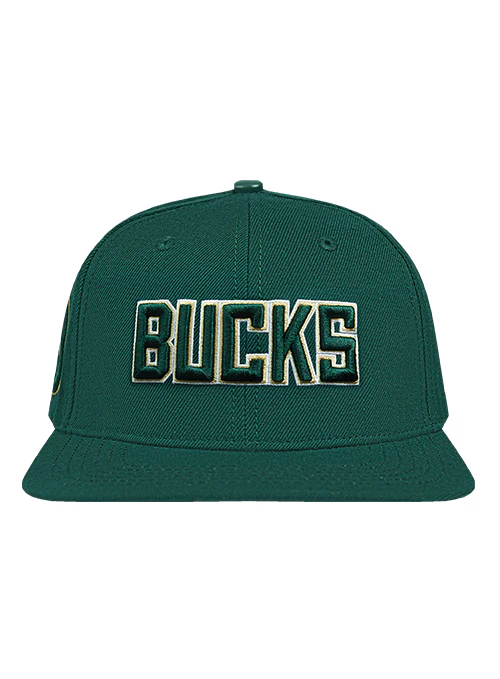 Pro Standard Wingspan Milwaukee Bucks Forest Wool Snapback Hat - Image 3