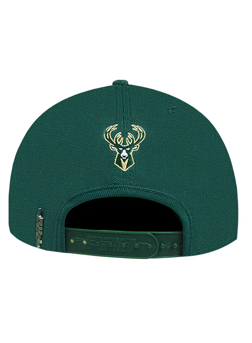 Pro Standard Wingspan Milwaukee Bucks Forest Wool Snapback Hat - Image 4