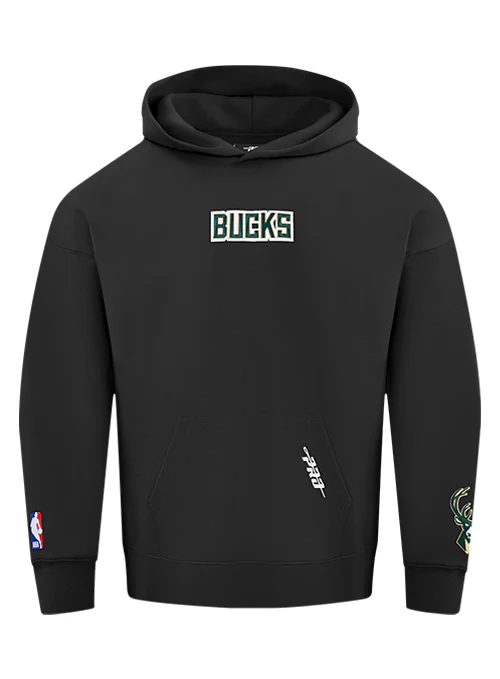 Pro Standard Wingspan Black Milwaukee Bucks Hooded Sweatshirt