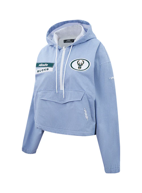 Women's Pro Standard Work In Pro Milwaukee Bucks Anarok Hooded Sweatshirt - Image 3