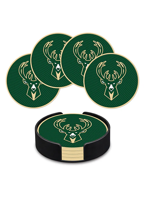 Rico 3D Molded Milwaukee Bucks 4-Pack Coasters