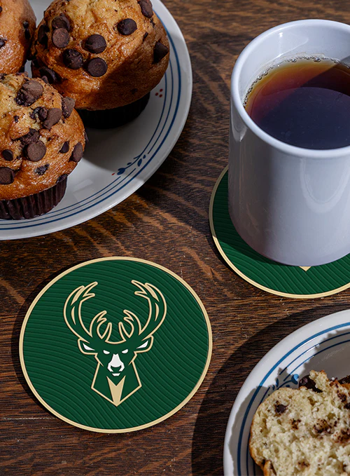 Rico 3D Molded Milwaukee Bucks 4-Pack Coasters - Image 2