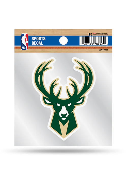 Rico Industries 4" x 4" Icon Milwaukee Bucks Decal