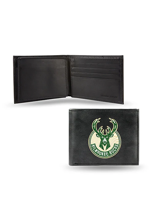 Rico Leather Milwaukee Bucks Billfold Wallet