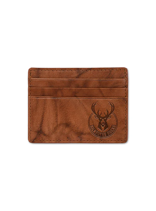 Rico Milwaukee Bucks Leather Card Holder Wallet