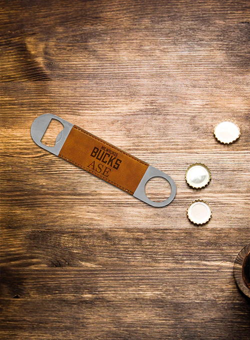 Rico Personalized Milwaukee Bucks Brown Bottle Opener - Image 2