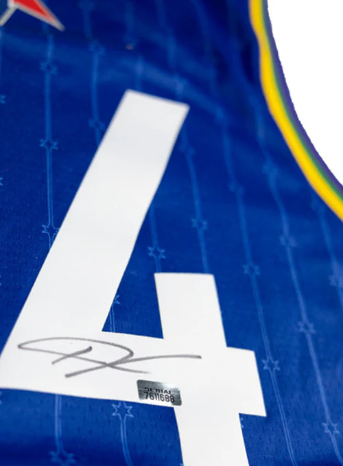 Signed Jordan 2020 All-Star Giannis Antetokounmpo Blue Milwaukee Bucks Swingman Jersey - Image 2