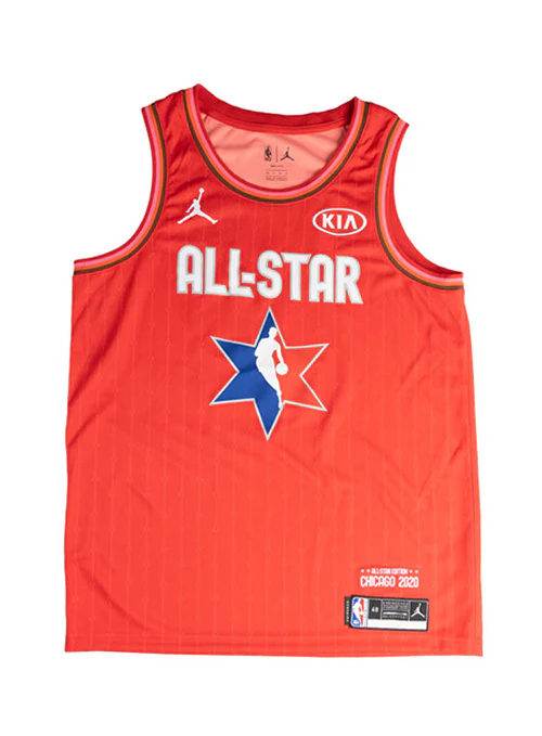 Signed Jordan 2020 All-Star Giannis Antetokounmpo Red Milwaukee Bucks Swingman Jersey - Image 3