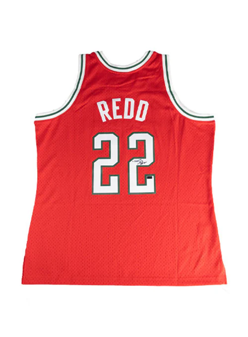 Signed Mitchell & Ness HWC '08 Michael Redd Milwaukee Bucks Swingman Jersey