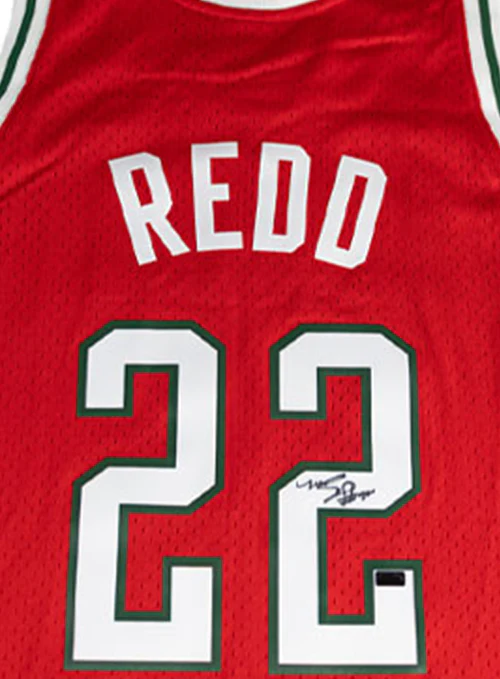Signed Mitchell & Ness HWC '08 Michael Redd Milwaukee Bucks Swingman Jersey - Image 2