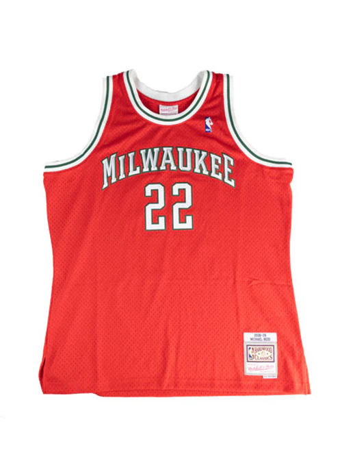 Signed Mitchell & Ness HWC '08 Michael Redd Milwaukee Bucks Swingman Jersey - Image 3