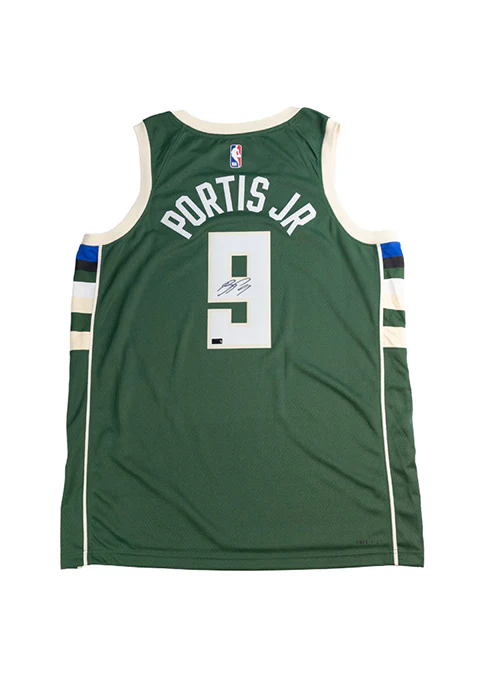 Signed Nike 2022 Icon Edition Bobby Portis Jr. Milwaukee Bucks Swingman Jersey