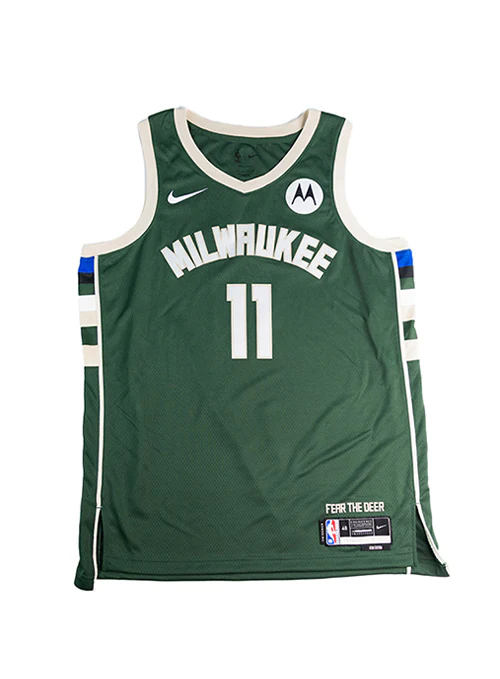 Signed Nike 2022 Icon Edition Brook Lopez Milwaukee Bucks Swingman Jersey - Image 3