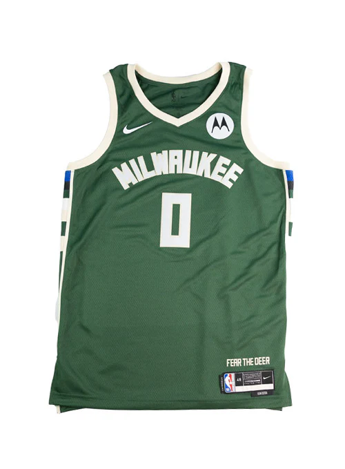 Signed Nike 2022 Icon Edition Damian Lillard Milwaukee Bucks Swingman Jersey - Image 3