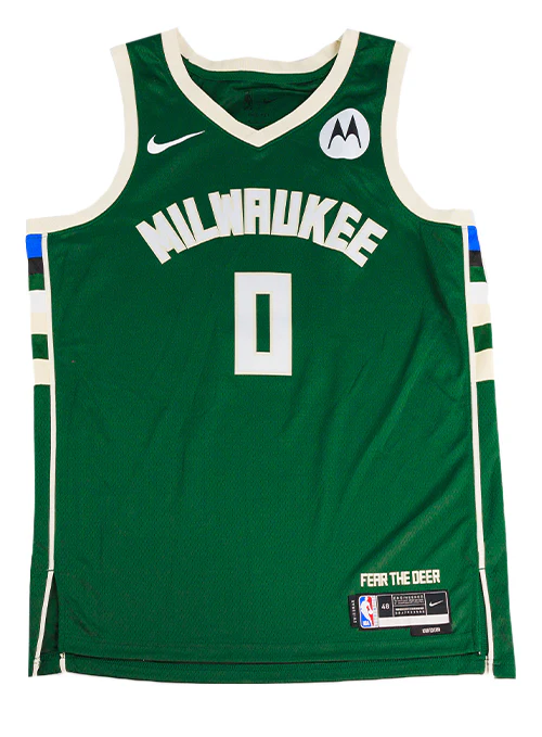 Signed Nike 2022 Icon Edition Damian Lillard Milwaukee Bucks Swingman Jersey - Image 3