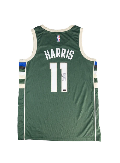 Signed Nike 2022 Icon Edition Garry Harris Milwaukee Bucks Swingman Jersey