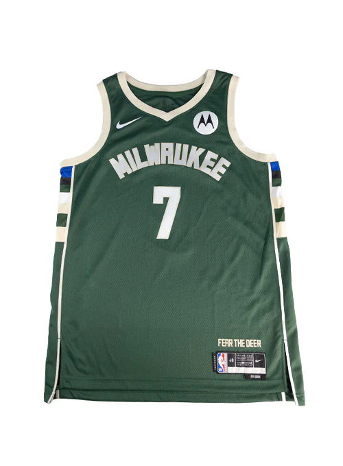 Signed Nike 2022 Icon Edition Kevin Porter Jr. Milwaukee Bucks Swingman Jersey - Image 3
